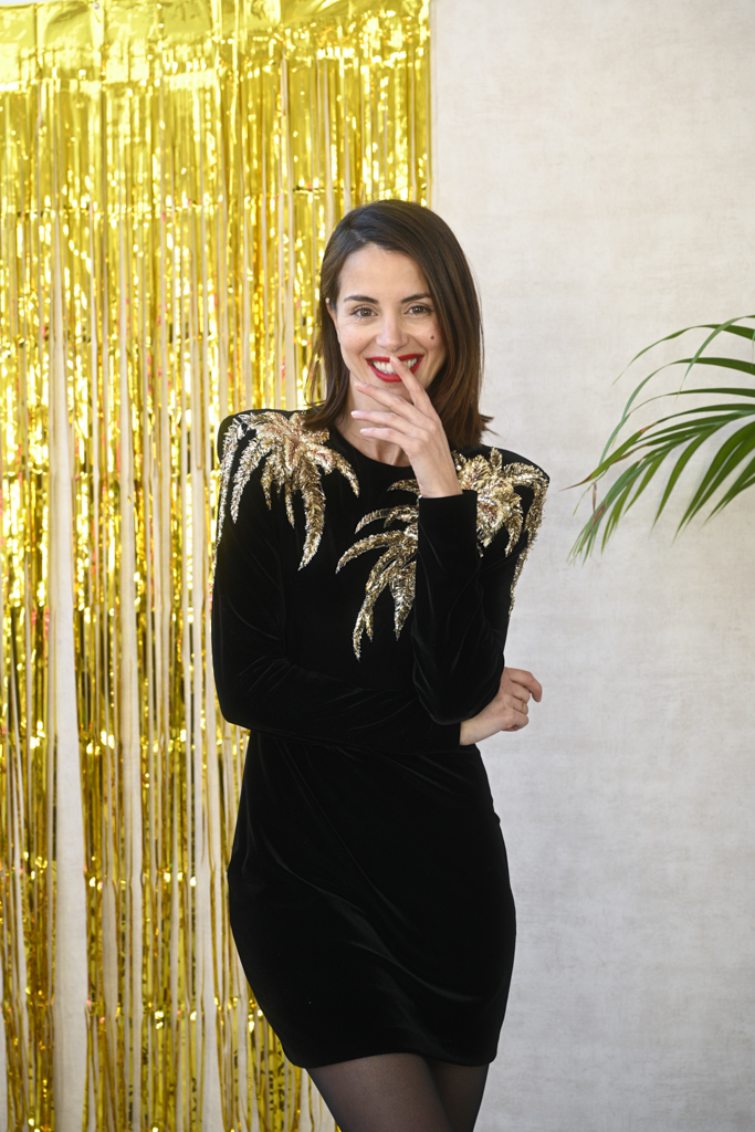 Balmain - Robe courte noire et doré  - C02898