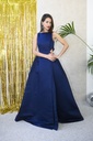 HALSTON HERITAGE - Robe longue bleue - C03316