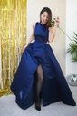 HALSTON HERITAGE - Robe longue bleue - C03316