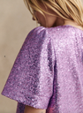 SEZANE - Robe courte mauve GABIN T42 - C03470