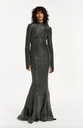 ESSENTIEL - Robe longue argent - C03472