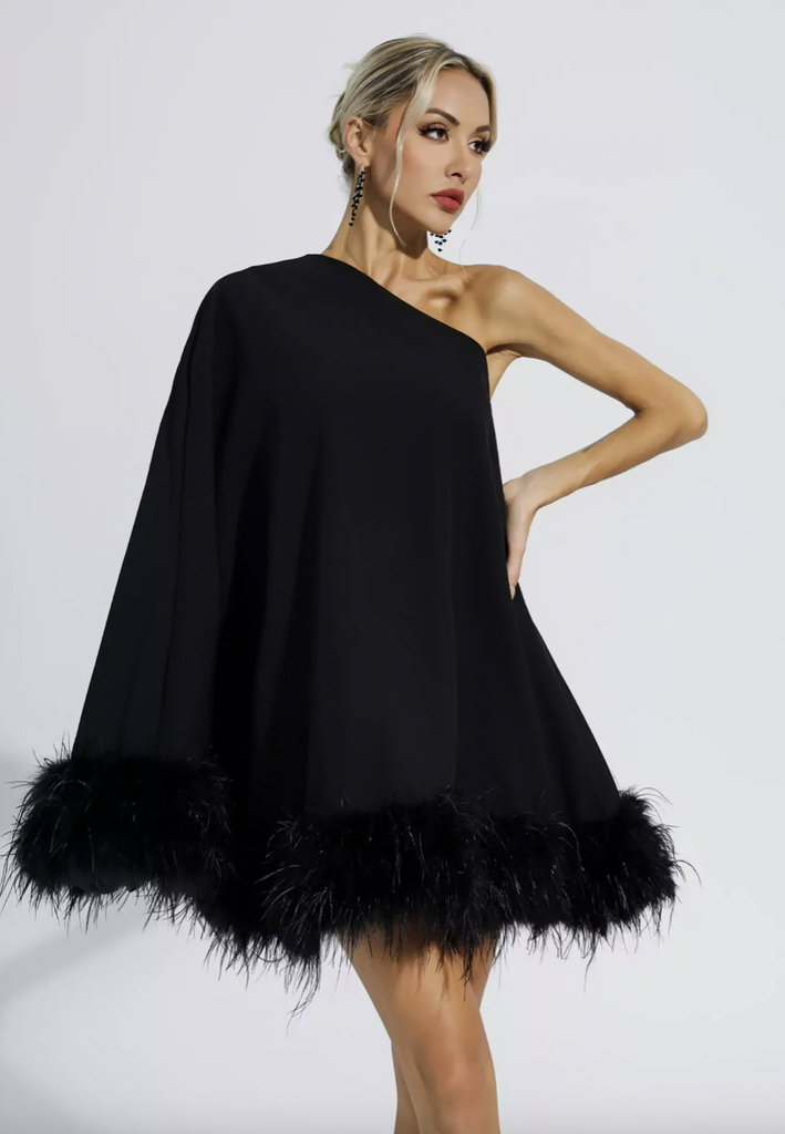 ESSENTIEL - Robe mi-longue velours bleue - C03473