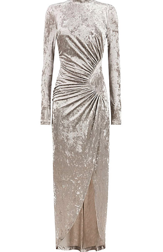 ESSENTIEL - Robe longue argent - C03472