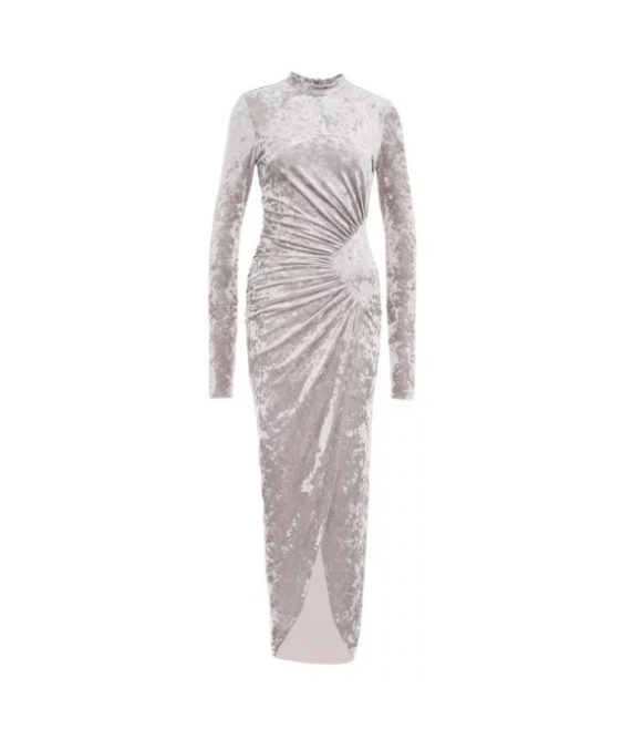 ESSENTIEL - Robe longue argent - C03472