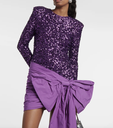 ESSENTIEL - Robe mi-longue velours bleue - C03473