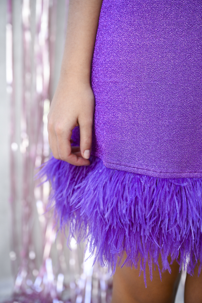 OSEREE - Robe courte mauve  - C03351