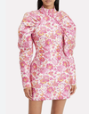 Rotate - Robe rose fleurie courte - C03481