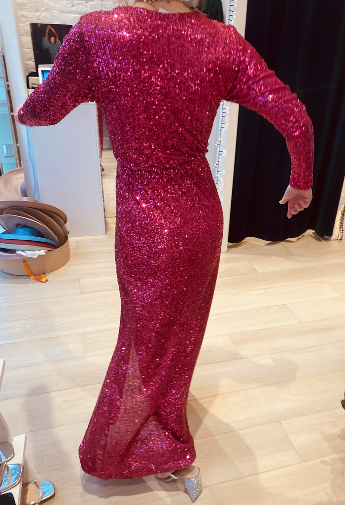 Aniye By - Robe sequins roses - C03393