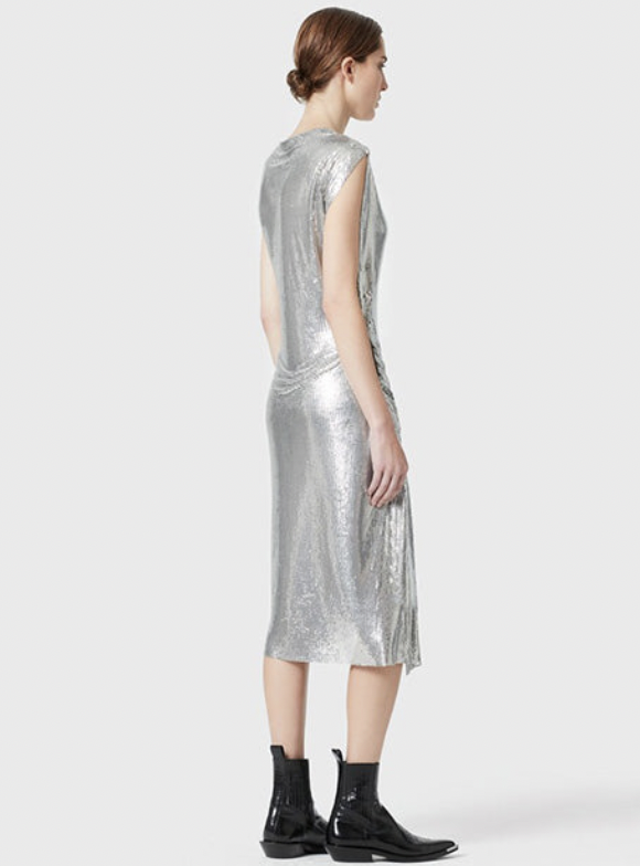 Paco Rabanne - Robe mi-longue drapée - C03484
