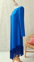 Lady Pipa - Robe bleue dos nue franges - C03370