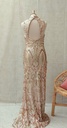 GODDIVA - Robe longue cuivre sequins - C03318
