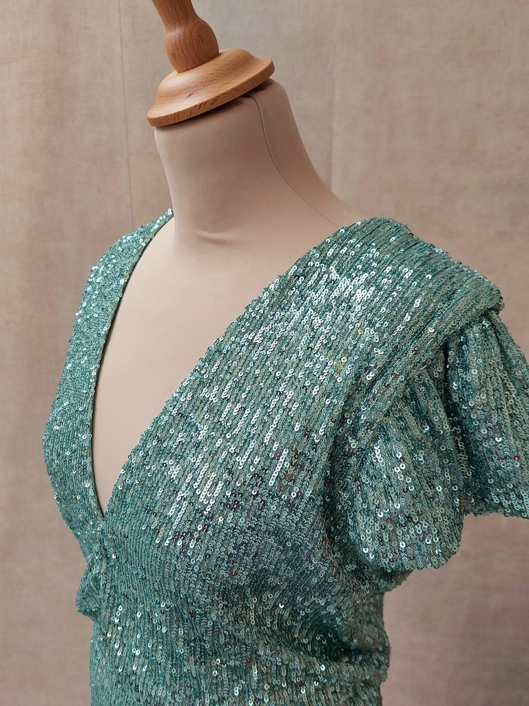 ANIYE BY - Robe longue bleue verte - C03330