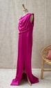 MARINE RINALDI - Robe longue Fuschia satin manches amovibles - C03345