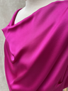 MARINE RINALDI - Robe longue Fuschia satin manches amovibles - C03345