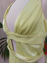 LADY PIPA - Robe longue jaune irrisée  - C03284