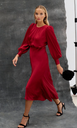 LADY PIPA - Robe mi-longue rouge - C03495