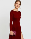 LA CROIXÉ - Robe longue rouge - C03501