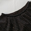 SELF PORTRAIT- Robe mi-longue noire strass  - C03504