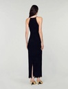 SANDRO - Robe mi-longue noire  - C03510