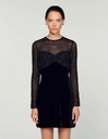 SANDRO - Robe courte noire  - C03511