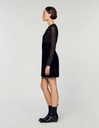 SANDRO - Robe courte noire  - C03511