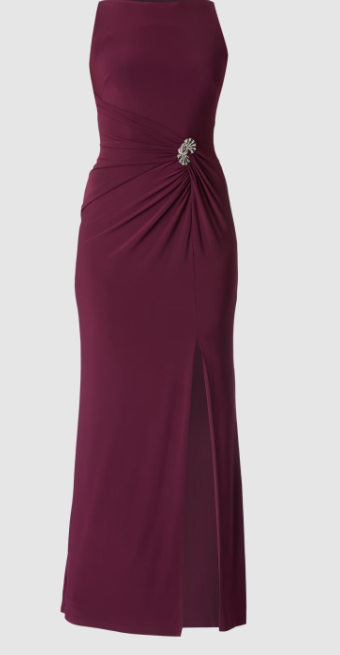 RALPH LAUREN - Robe longue mauve- C03518
