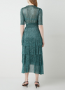 MAJE - Robe mi-longue verte Ruffine - C03524