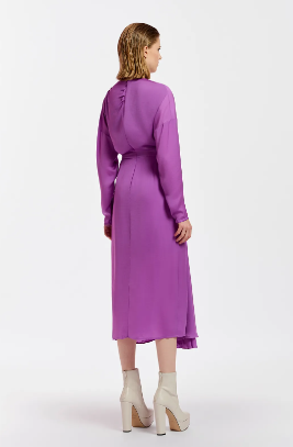 ESSENTIEL - Robe mi-longue mauve  - C03526