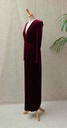 ALEXANDRE VAUTHIER - Robe longue bordeau velour  - C03527