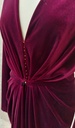 ALEXANDRE VAUTHIER - Robe longue bordeau velour  - C03527