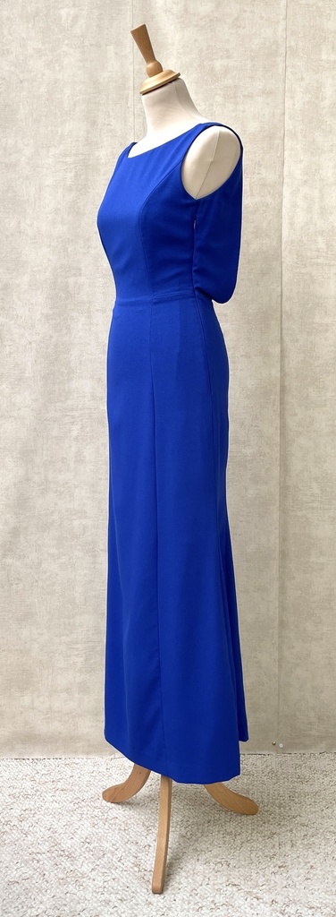 ADOLFO DOMINGUEZ - Robe longue bleue  - C01895