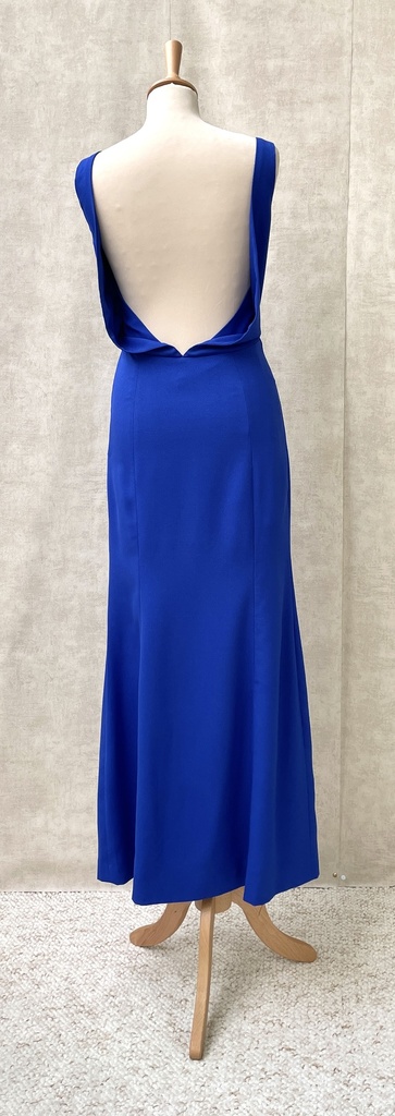 ADOLFO DOMINGUEZ - Robe longue bleue  - C01895