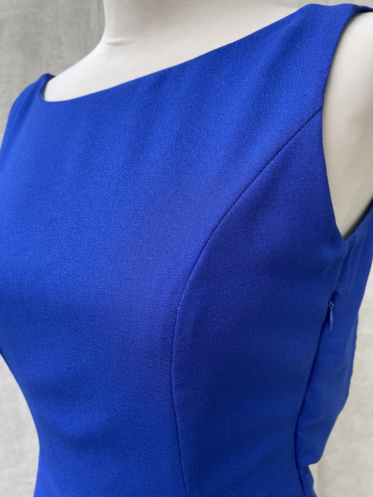 ADOLFO DOMINGUEZ - Robe longue bleue  - C01895