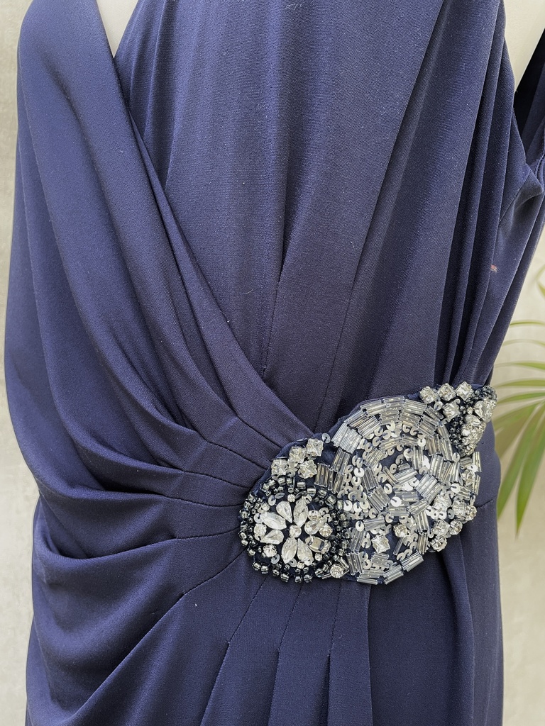 CALVIN KLEIN - Robe longue bleue  - C01815