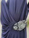 CALVIN KLEIN - Robe longue bleue  - C01815