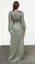 BASH - Robe longue vert argent - C03529
