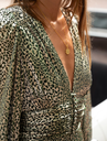 BASH - Robe longue vert argent - C03529