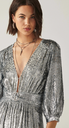 BASH - Robe longue argentée - C03530