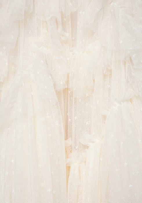 NEEDLE & THREAD - Robe longue tulle beige - C03532