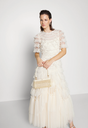 NEEDLE & THREAD - Robe longue tulle beige - C03532