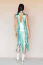 EIKO AI - Robe Longue Sequins Vert d'eau - C03212