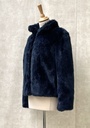 AMENAPIH - Veste fourrure bleue  - C02046