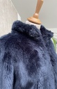 AMENAPIH - Veste fourrure bleue  - C02046