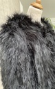AMERICAN RETRO - Veste fourrure noire  - C01791