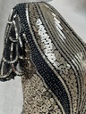 GATSBY - Robe longue noire sequins doré - C03327