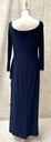 RALPH LAUREN - Robe longue bleu marine - C02704