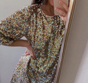 SEZANE - Robe courte dorée  - C03538