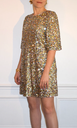 SEZANE - Robe courte dorée  - C03538