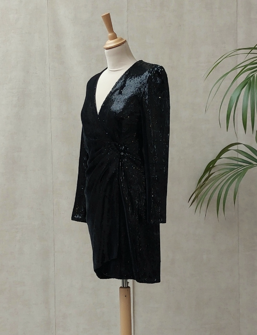 MAJE - Robe courte noire  - C01980