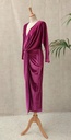 COOSY - Robe longue velours mauve  - C03535